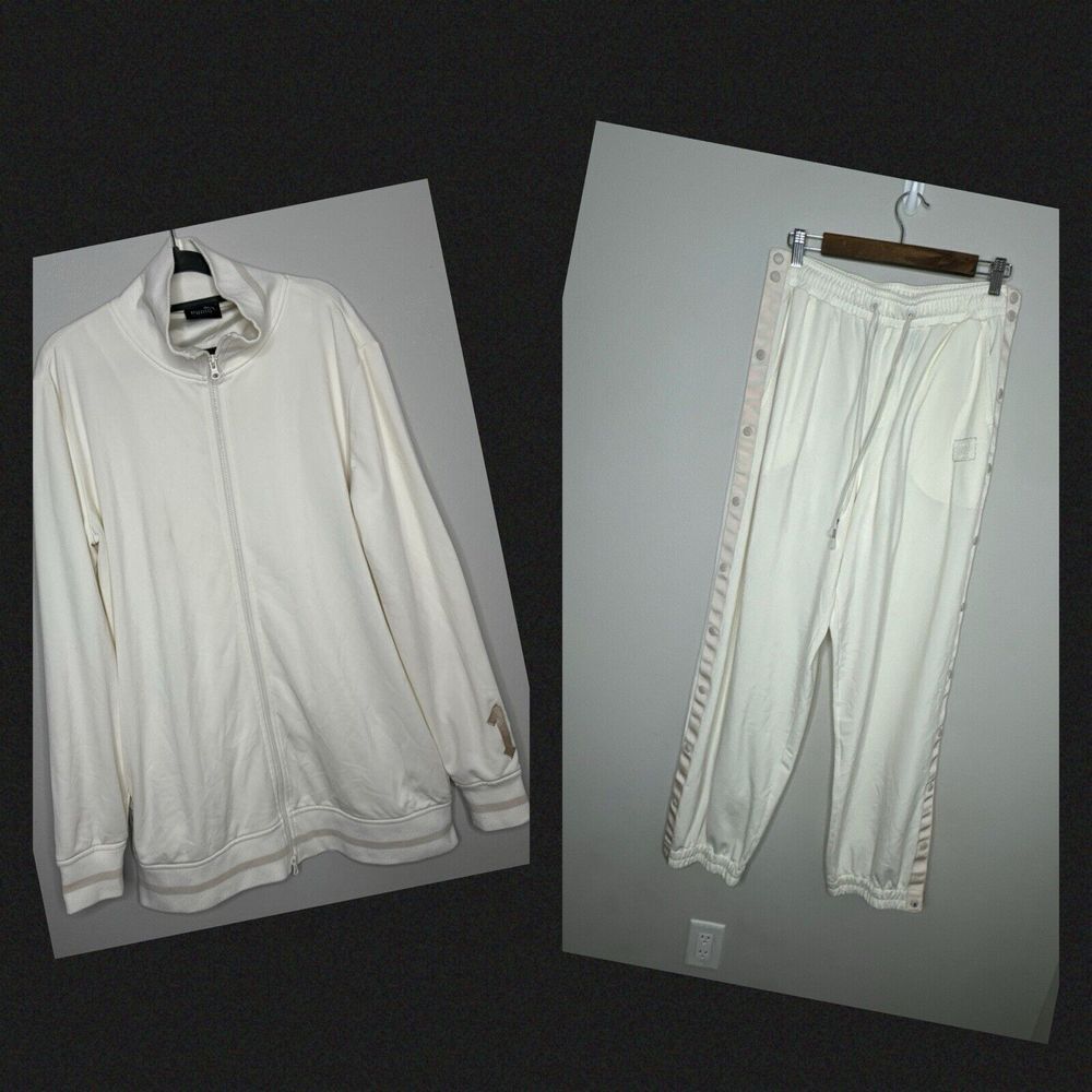 PUMA X FENTY BY RIHANNA TEARAWAY TRACK PANTS (M) JACKET (S) TRACKSUIT SET IVORY